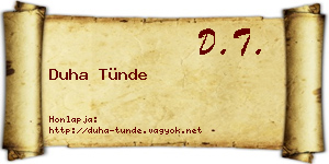Duha Tünde névjegykártya
