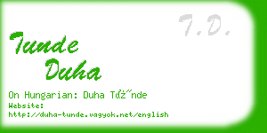 tunde duha business card